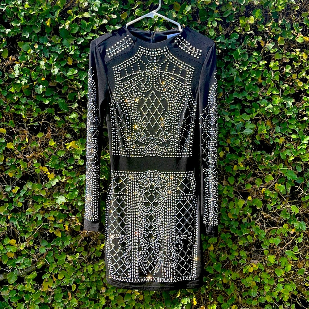Black Studded Dress, “PARADISO” - Size M